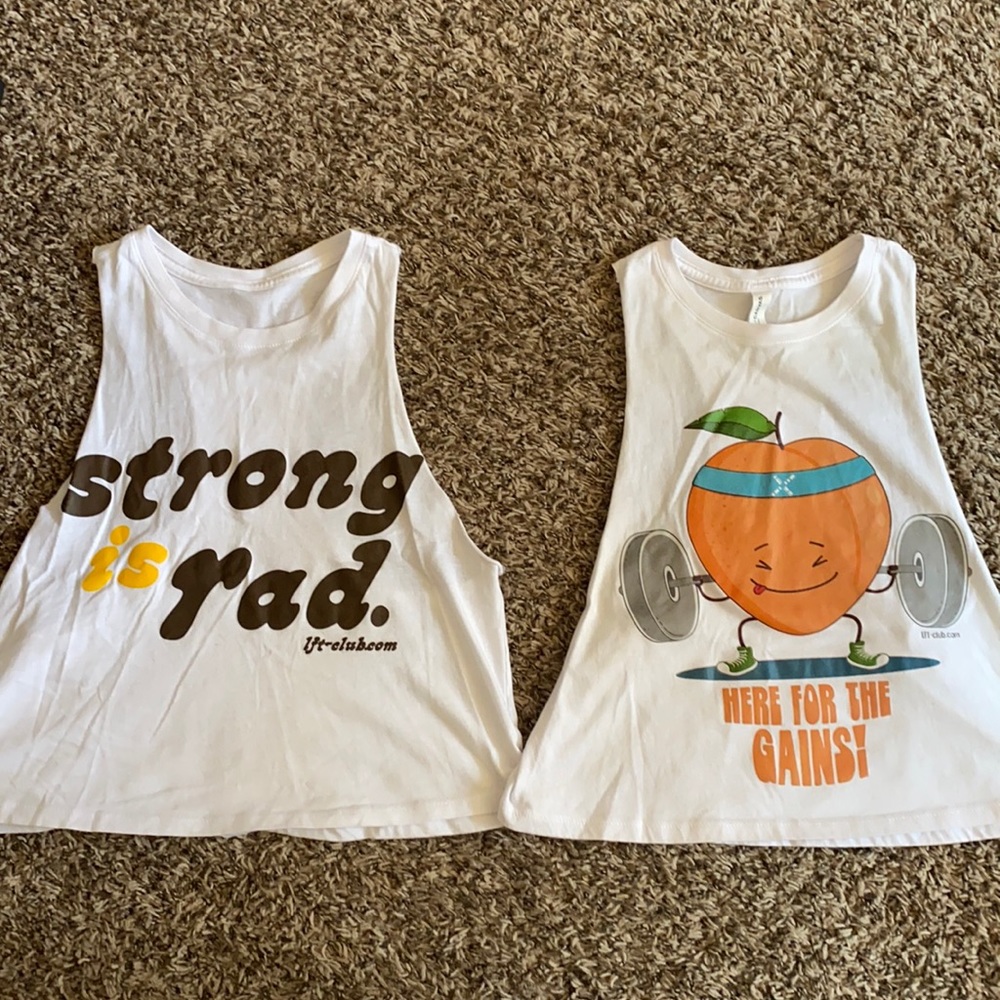 2 for $12 Graphic Muscle Tank Top size Small